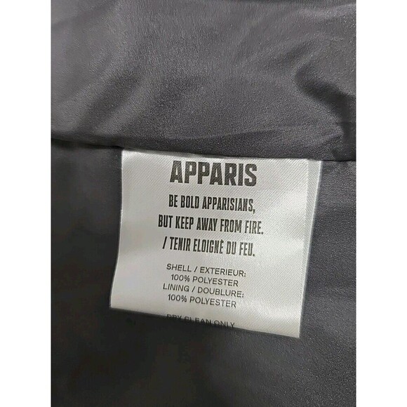 Apparis Goldie Faux Vegan Fur Oversized Hood Jacket Carbon Gray Women’s Size XS - Picture 7 of 11